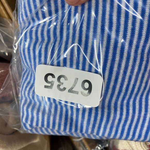 Chaps Sweater Pullover Men M Medium Blue Striped High Neck Knit Long Sleeve - Picture 10 of 10